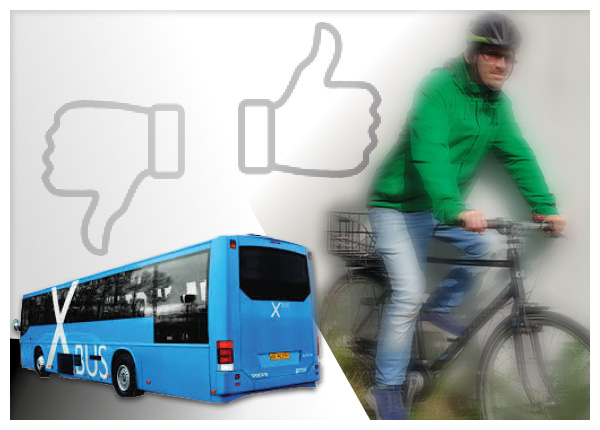 bus eller cykel